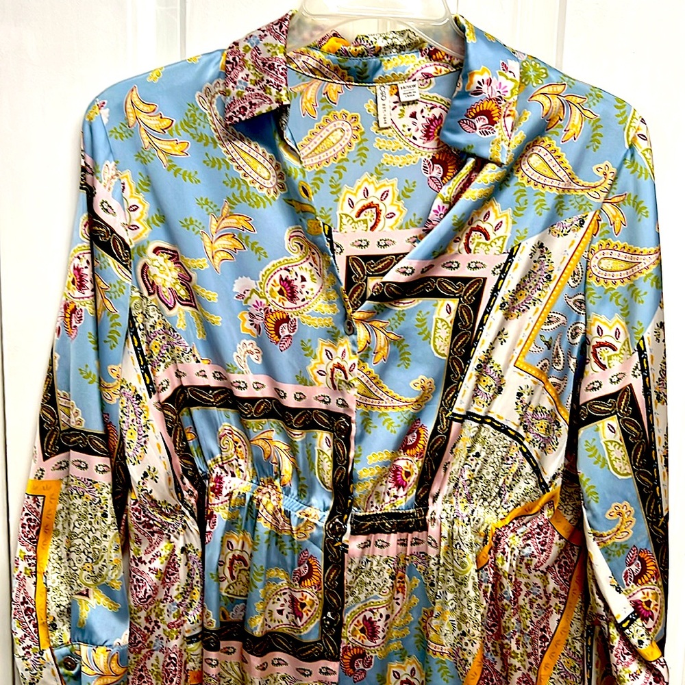 Cato Est. 1948 Multi Color Paisley Top size 14W / 16W - Picture 2 of 8